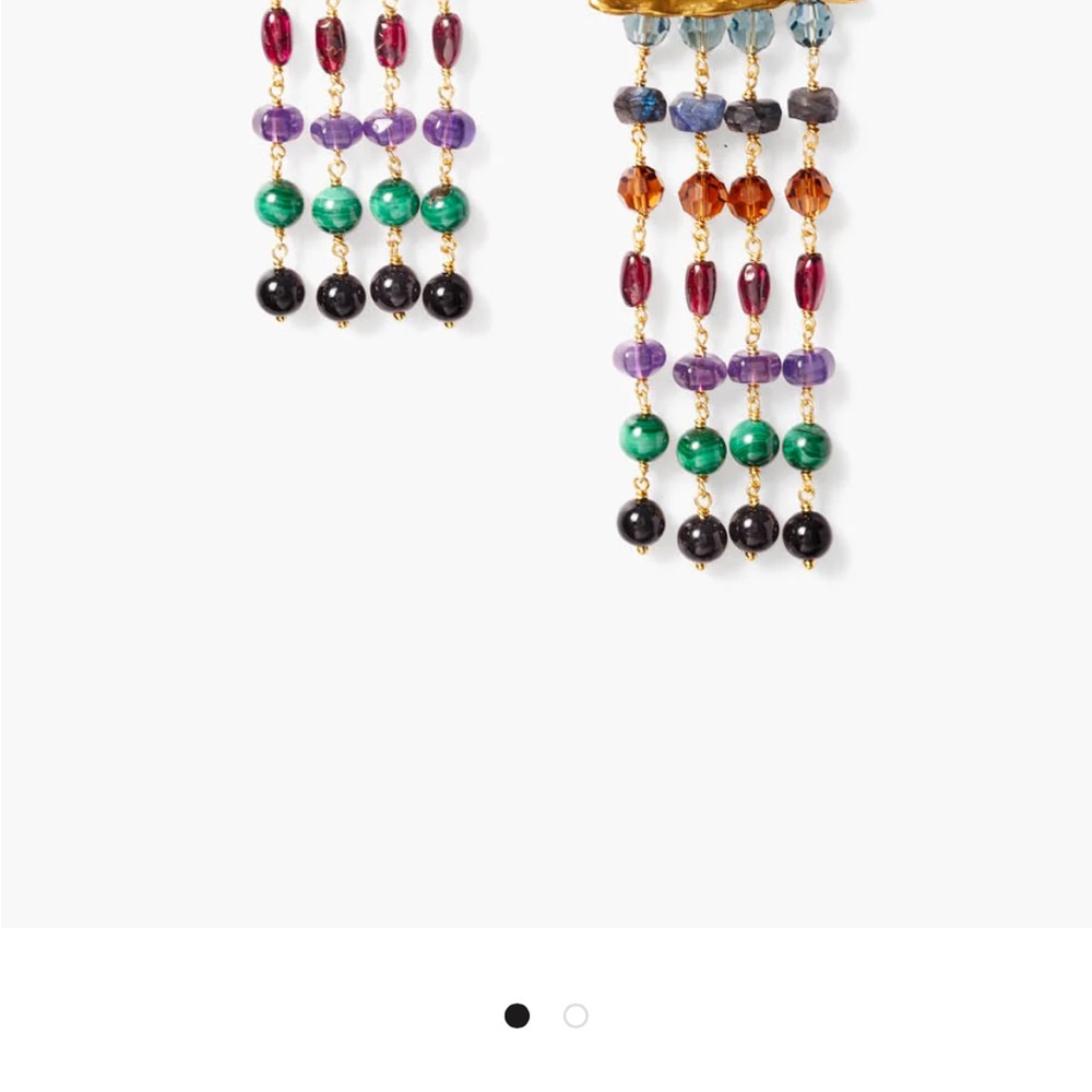 Chan Luu Purple and Green Cascading Earrings